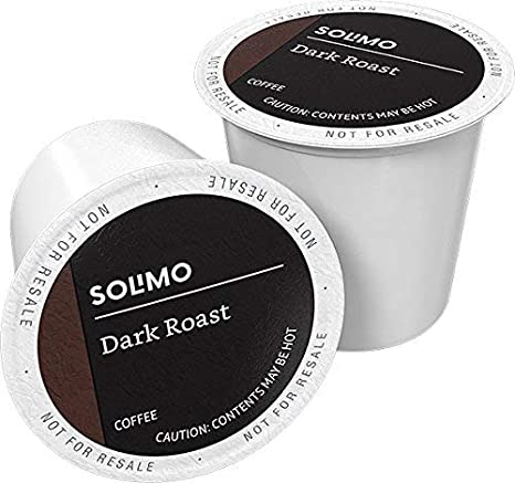 Photo 1 of Amazon Brand - 100 Ct. Solimo Dark Roast Coffee Pods, Compatible with Keurig 2.0 K-Cup Brewers
