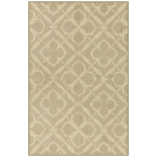 Photo 1 of allen + roth Chatham Tan Indoor Throw Rug, 24in x 72in
