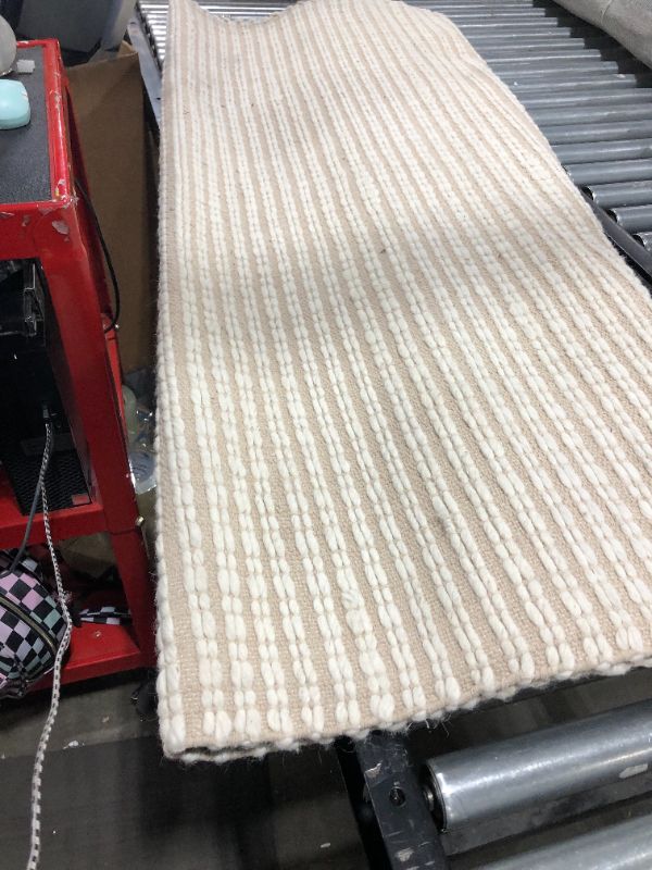 Photo 2 of 5' X 7' Textured Stripe Area Rug / Sour Cream - Hearth & Hand™ with Magnolia
