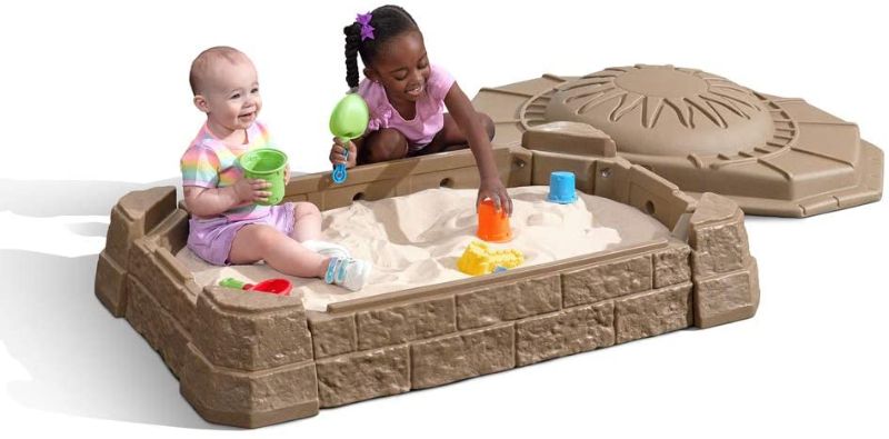 Photo 1 of Step2 Naturally Playful Sandbox II with Bonus Sand Tools, Tan
