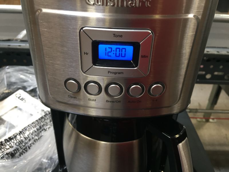 Photo 4 of Cuisinart DCC-3400P1 12-Cup Programmable Coffeemaker with Thermal Carafe, Stainless Steel
