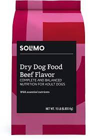 Photo 1 of Amazon Brand - Solimo Basic Dry Dog Food, Beef Flavor, 15 lb bag  EXP. 08 2021