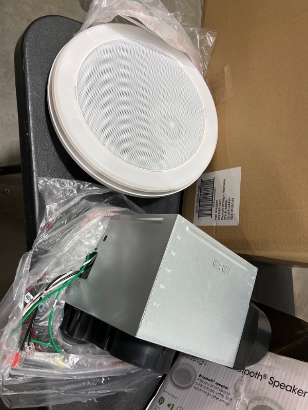 Photo 1 of 80 CFM Ceiling Mount Bathroom Exhaust Fan with Bluetooth Speaker and LED Light
