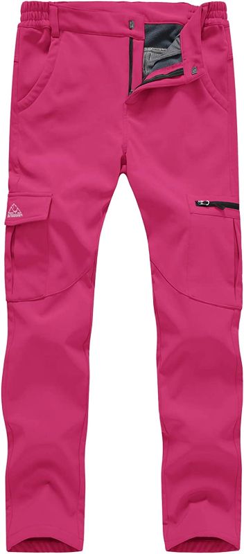 Photo 1 of TBMPOY Women's Hiking Cargo Pants Outdoor Waterproof Windproof Softshell Fleece Snow Pants SIZE SMALL 
