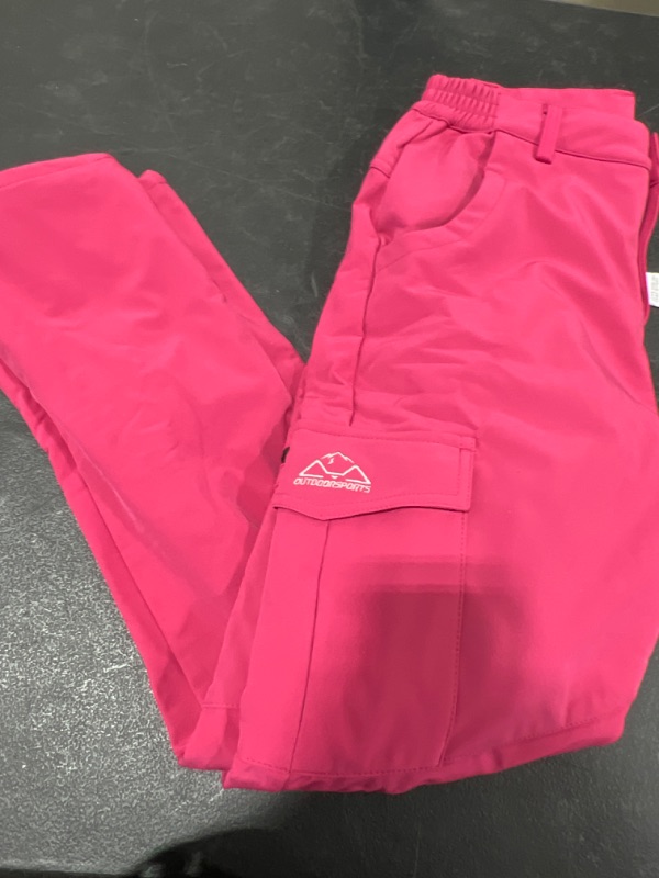 Photo 2 of TBMPOY Women's Hiking Cargo Pants Outdoor Waterproof Windproof Softshell Fleece Snow Pants SIZE SMALL 
