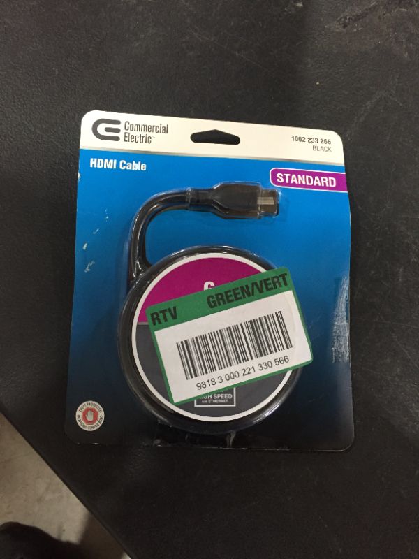 Photo 2 of Commercial Electric 6 Ft. Standard HDMI Cable