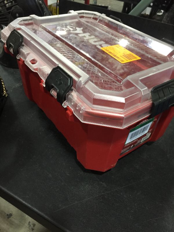 Photo 2 of 5-Gal. Professional Duty Waterproof Storage Container with Hinged Lid in Red