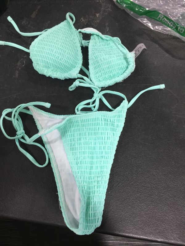 Photo 1 of Women's Two Piece Swimsuit, Mint Green. Medium