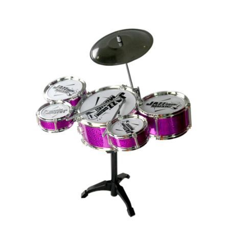 Photo 1 of 39*22*45CM Kids Musical Drum Instrument Toys 5 Drums Simulation Jazz Drum Kit with Drumstick Education Learn Music Toy