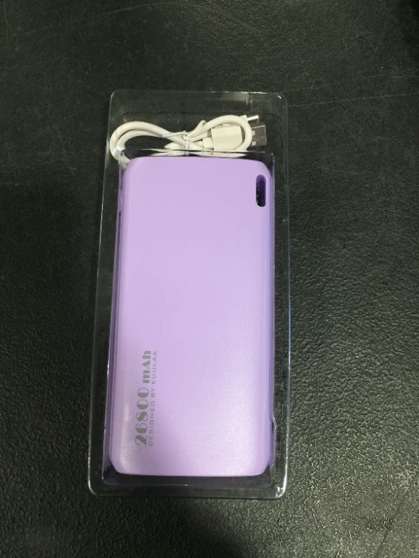 Photo 2 of Portable Charger 26800mAh, Kuulaa Power Bank Ultra-High Capacity Portable Battery,External Battery Pack Dual-Input and Dual-Output Cell Phone Battery Charger for iPhone Samsung & etc