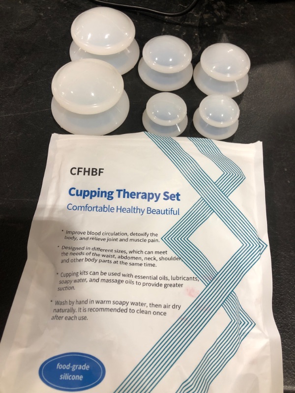 Photo 2 of 6 Sizes Cupping Therapy Set-Professional Cupping Therapy Studio and Household Silicone Cupping Set, Stronger Suction, Suitable for Myofascial Massage, Muscle, Nerve, Joint Pain Relief
