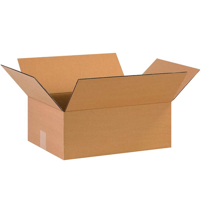 Photo 1 of BOX USA Flat Corrugated Boxes, 16" x 12" x 6", Kraft (Pack of 25), Model:B16126
