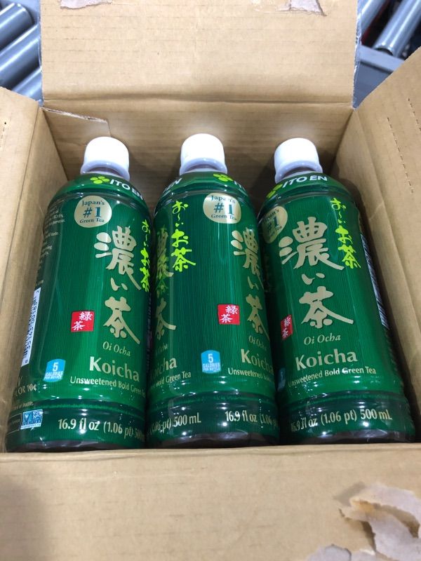 Photo 2 of 06/01/2022 Ito En Oi Ocha Unsweetened Bold Green Tea, Unsweetened, 0 Calories, 16.9 Fluid Ounce (Pack of 12),
