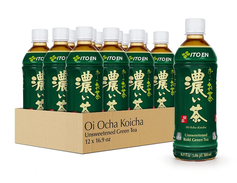 Photo 1 of 06/01/2022 Ito En Oi Ocha Unsweetened Bold Green Tea, Unsweetened, 0 Calories, 16.9 Fluid Ounce (Pack of 12),
