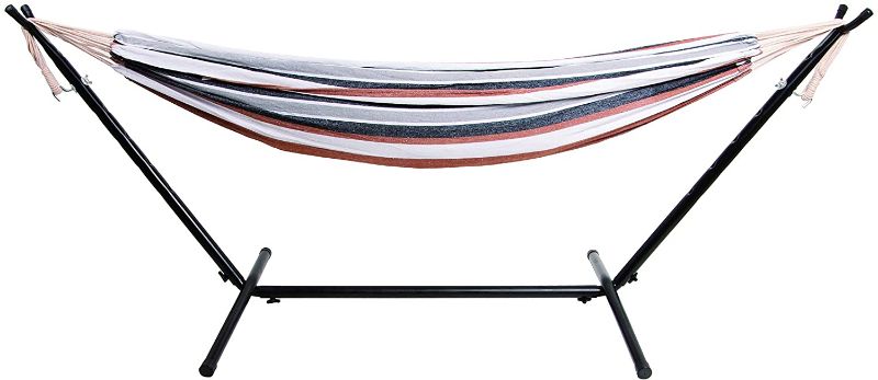 Photo 1 of BalanceFrom Double Hammock with Space Saving Steel Stand and Portable Carrying Case, 450-Pound Capacity
