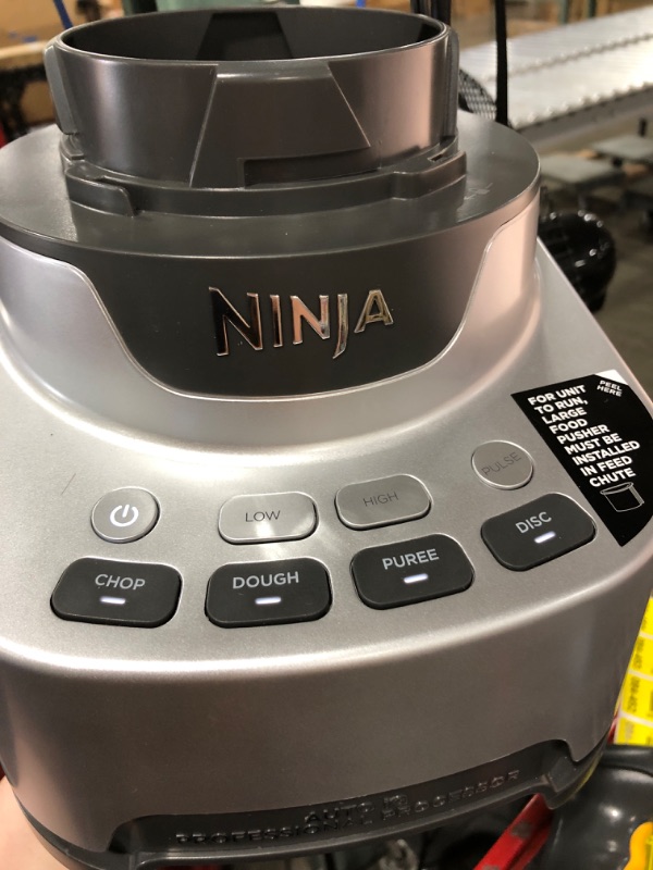 Photo 3 of Ninja NF701 Professional XL Food Processor, 1200 Peak-Wattage. 4 Functions for Chopping, Slicing/Shredding, Purees & Dough. 12-Cup Processor Bowl, Feed Chute/3-Part Pusher, 2 Blades & 2 Discs, Silver
