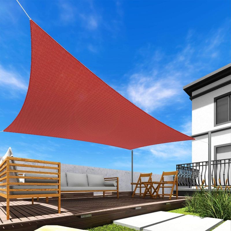 Photo 1 of 16' x 20' Sun Shade Sail Rectangle Canopy in Red