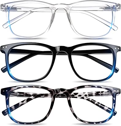 Photo 1 of AOSM Blue Light Blocking Glasses, Anti Glare 400 UV & Eye Strain Fake Square Glasses
