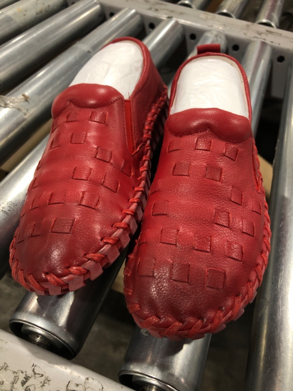 Photo 1 of Socofy leather fashion shoes loafer red
size : 5