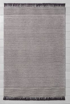 Photo 1 of 5' X 7' Textured Border Stripe Area Rug - Hearth & Hand™ with Magnolia
