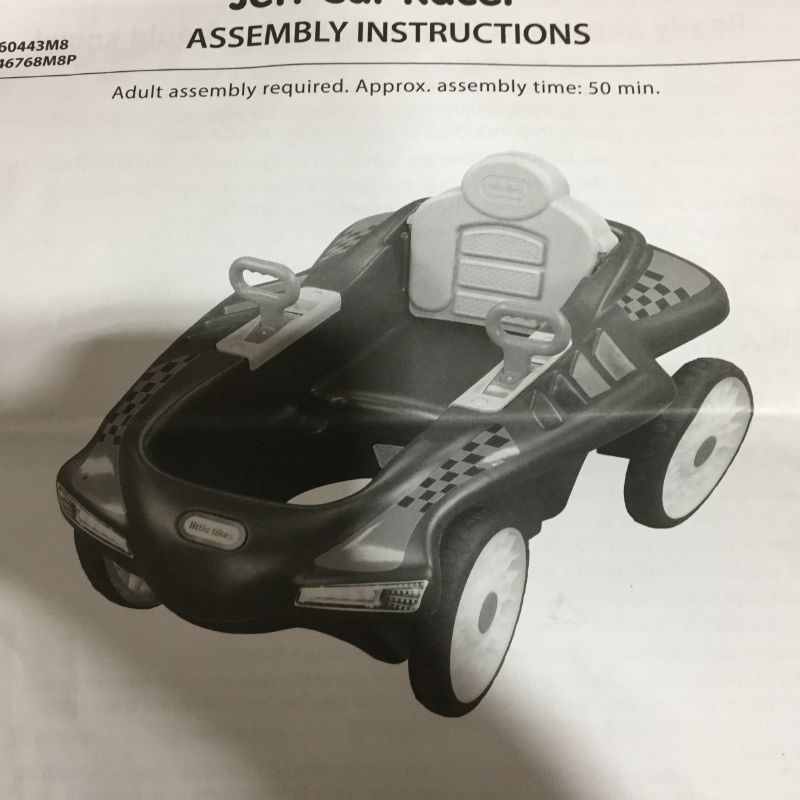 Photo 3 of Little Tikes Jett Car Racer Black, Ride On Car with Adjustable Seat Back, Dual Handle Rear Wheel Steering, Racing Control, Kid Powered Fun, Great Gift for Kids, Toys for Girls Boys Ages 3-10 Years
LOOSE HARDWARE