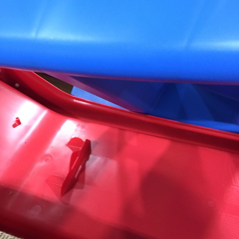 Photo 1 of Little Tikes First Slide Toddler Slide, Easy Set Up Playset for Indoor Outdoor Backyard, Easy to Store, Safe Toy for Toddler, Slip And Slide For Kids (Red/Blue), 39.00''L x 18.00''W x 23.00''H
