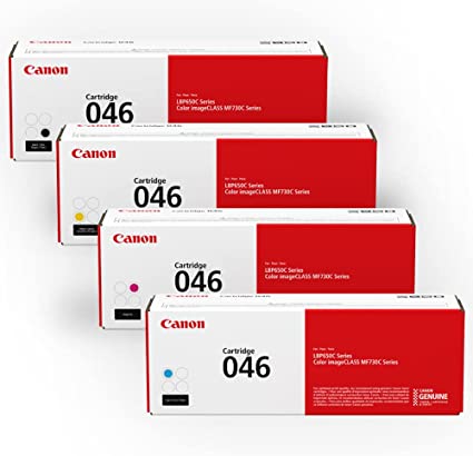 Photo 1 of Canon Genuine Toner Bundle 046 (1248C006), 4 Pack (1 Each: Cyan, Magenta, Yellow, Black), for Canon Color imageCLASS MF735Cdw, MF733Cdw, MF731Cdw, LBP654Cdw Laser Printers
