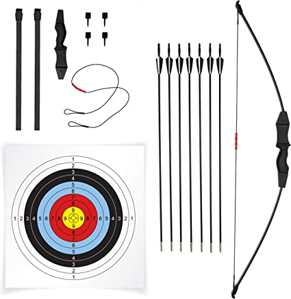Photo 1 of JAKUNA 45" Recurve Bow and Arrow Set for Youth Teens Beginner Bows for Outdoor Sports Archery Set with 7 Arrows 10 Target Faces 4 Target Pins Gifts for Teens and Beginner
