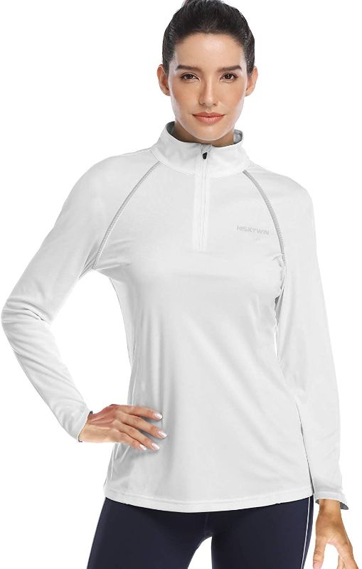 Photo 1 of HISKYWIN Womens UPF 50+ Sun Protection Tops Long Sleeve Half-Zip Thumb Hole Outdoor XL
