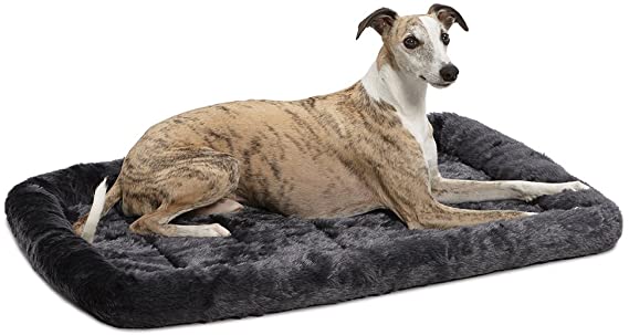 Photo 1 of 36 IN -New World Gray Dog Bed | Bolster Dog Bed Fits Metal Dog Crates | Machine Wash & Dry
