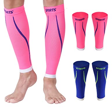 Photo 1 of Calf Compression Sleeve Men Women 20-30mmhg,Footless Compression Socks,Calf Sleeves for Shin Splints Varicose Vein Calf Pain Relief Fitness Running Football-2 Pairs-L/XL Size
