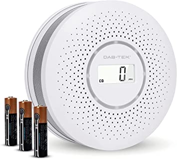 Photo 1 of 2-in-1 DAB-TEK Smoke and Carbon Monoxide Detector (3 Long-Life Batteries Included). This Smoke Detector Carbon Monoxide Detector Combo has a Built-in Photoelectric Sensor & Complies with UL217/2034
