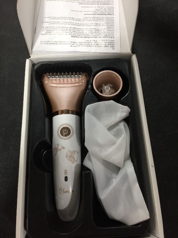 Photo 2 of Electric Razor for Women - RenFox 2 in 1 Face and Body Shaver for Women Bikini Legs Armpit Face Wet & Dry Painless Rechargeable Trimmer 2 Changeable Hair Removal Heads (Rose Gold)
