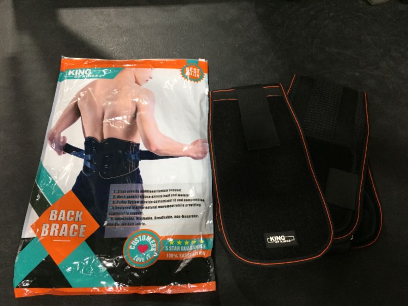 Photo 2 of King of Kings Lower Back Brace Pain Relief with Pulley System - Lumbar Support Belt for Women and Men - Adjustable Waist Straps for Sciatica, Spinal Stenosis, Scoliosis or Herniated Disc - Large
