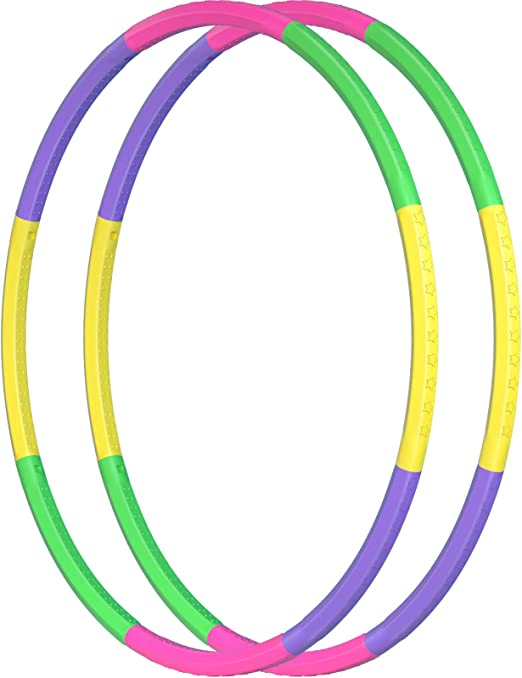 Photo 1 of 2 Pack Toy Color Hoop for Kids, Size Adjustable & Detachable Length Kids Adjustable Hoop Plastic Toys for Kids Adults Party Games, Gymnastics, Dog Agility Equipment, Christmas Wreath
