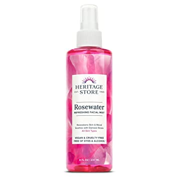 Photo 1 of Heritage Store Rosewater, Refreshing Facial Mist for Glowing Skin, With Damask Rose Oil, All Skin Types, Rose Water Spray for Face Made Without Dyes or Alcohol, Vegan & Cruelty Free (8oz)
