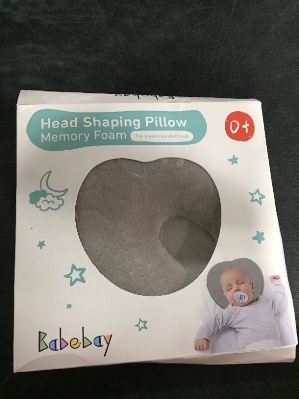 Photo 3 of Baby Pillow for Newborn Infant(0-12months),Flat Head Prevention 3D Memory Foam Can Support Head & Neck Pillow,Head Shaping Pillow,Heart Shaped
