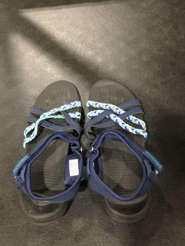 Photo 2 of SIZE 8 -MEGNYA Hiking Sandals for Women, Comfortable Walking Sandals Hook Loop Strap, Sports Lightweight Slides
