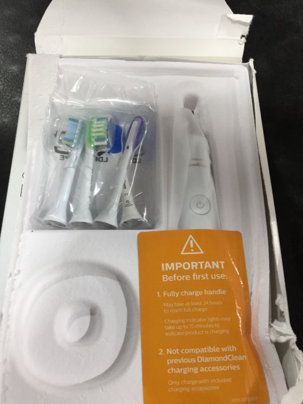 Photo 4 of Philips Sonicare DiamondClean Smart 9500 Series Rechargeable Electric Power Toothbrush with Charging Travel Case, Complete Oral Care, White, Frustration Free Packaging, HX9924/34
