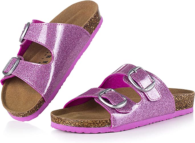 Photo 1 of SIZE 8-Women Slides Sandals, Ladies Slipper Cork Footbed with Adjustable Straps
