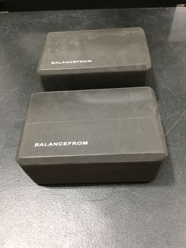 Photo 2 of BalanceFrom GoYoga Set of 2 High Density Yoga Blocks 9 X6 X4 Each [NEWEST VERSION]
