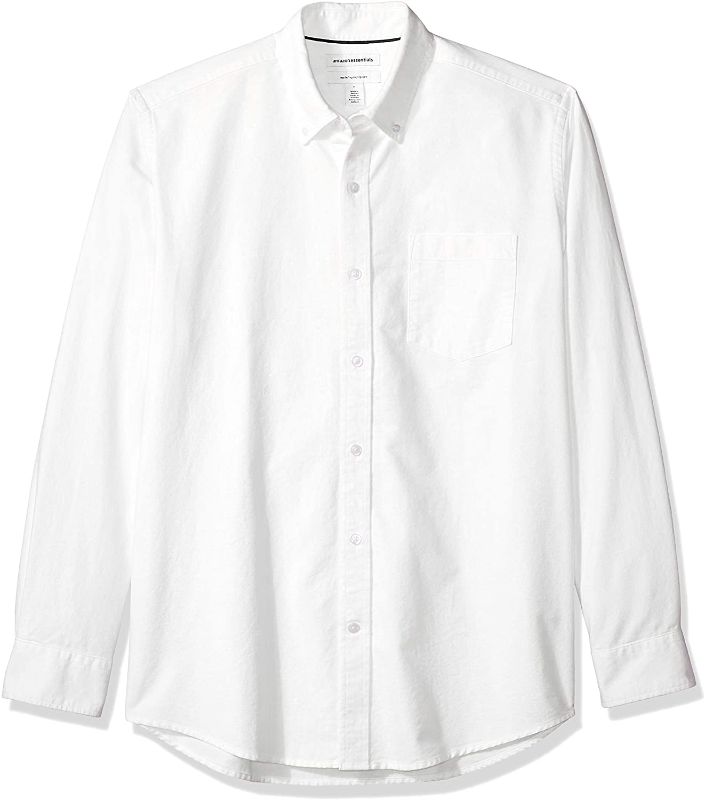 Photo 1 of Amazon Essentials Men's Regular-Fit Long-Sleeve Pocket Oxford Shirt SZ M
