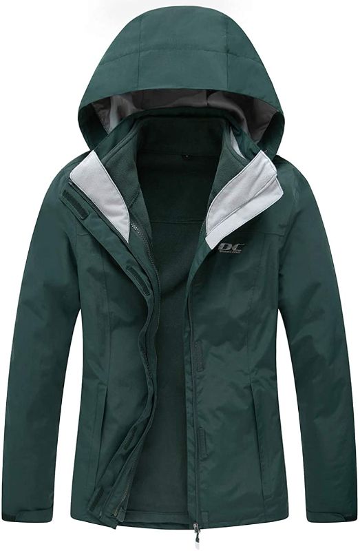 Photo 1 of Diamond Candy Womens 3-in-1 Winter Jacket Waterproof Rain Coat with Hood Warm Fleece Ski Jackets
