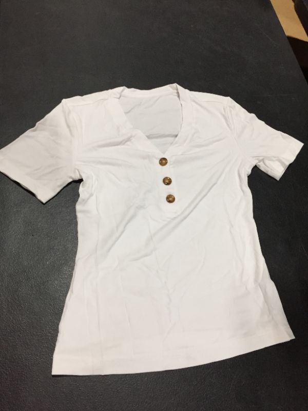 Photo 1 of Women's White Button Top SZ S