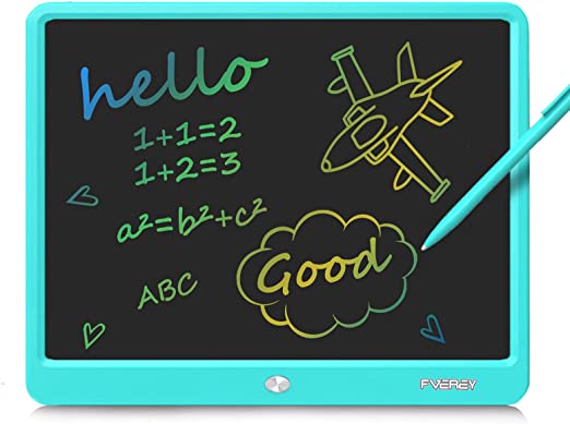 Photo 1 of FVEREY LCD Writing Tablet 15 Inch Colorful Doodle Boards Drawing Tablet for Kids, Etch a Sketch Boogie Board Drawing Pad,Children's Day Christmas Birthday Toys Gift for 2-12 Year Old Girls Boys(Blue)
