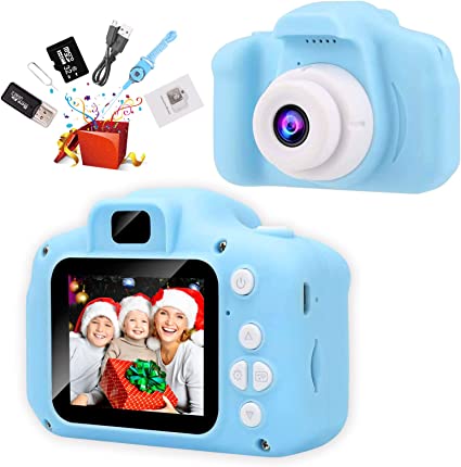 Photo 1 of Kids Digital Camera, Toddler Camera, Kid Camera with 2 Inch Screen and 32Gb SD Card, Camera for Kids, Toys for 5 Year Old Girls, Birthday Gifts Christmas Toy for 3 4 5 6 7 8 Childs Boys(Blue)
