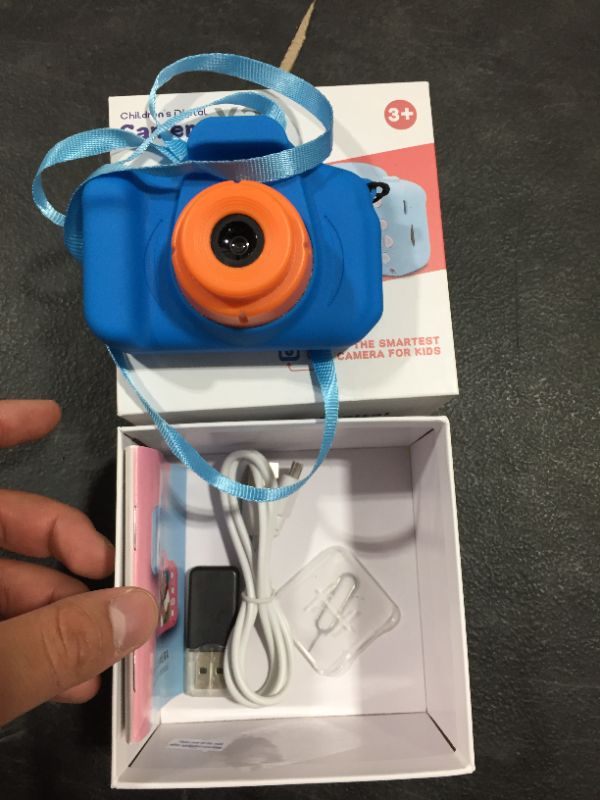 Photo 2 of Kids Digital Camera, Toddler Camera, Kid Camera with 2 Inch Screen and 32Gb SD Card, Camera for Kids, Toys for 5 Year Old Girls, Birthday Gifts Christmas Toy for 3 4 5 6 7 8 Childs Boys(Blue)
