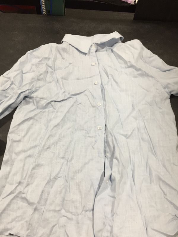 Photo 1 of Women's Baby Blue Button-Up Shirt, Small