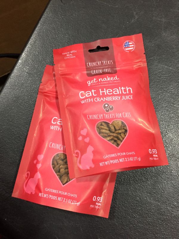 Photo 2 of 2 Pack - Get Naked Cat Health with Cranberry Juice Crunchy Chicken Flavor Treats, 2.5 Oz.
