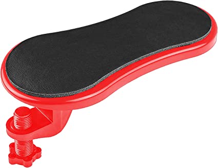 Photo 1 of Arm Rest for Desk, Computer Armrest Support, Red, Ergonomic, Sturdy Mouse Arm Rest, Desk Extender, Mouse Pad Holder, Adjustable Computer Desk Extender and Arm Wrist Rest Support for Home & Office, SDM
